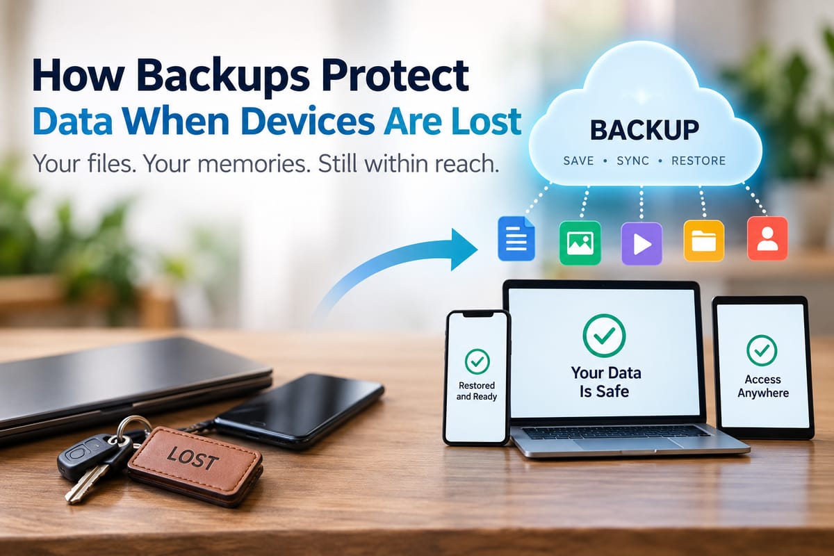 How Backups Protect Data When Devices Are Lost
