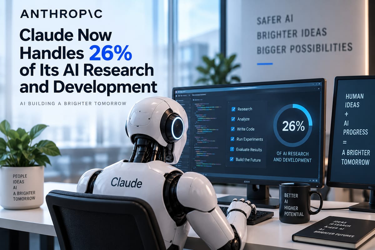 Anthropic Says Claude Now Handles 26% of Its AI Research and Development