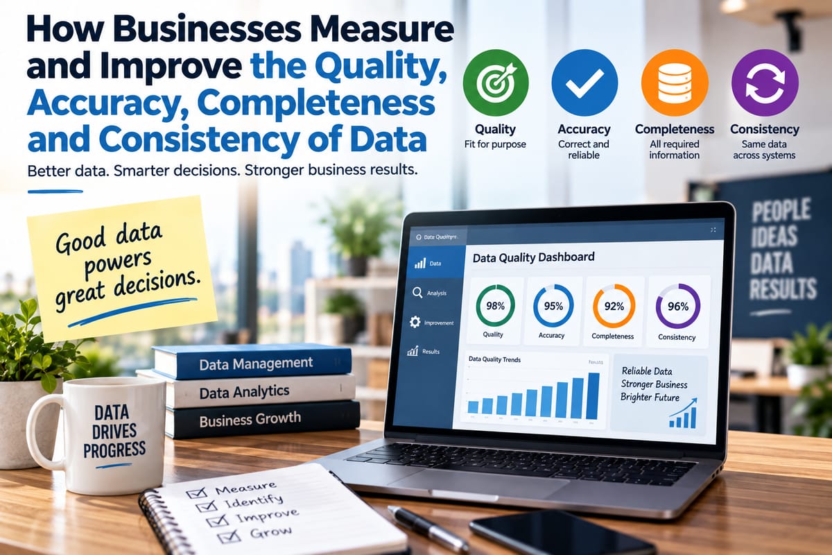 How Businesses Measure and Improve the Quality, Accuracy, Completeness and Consistency of Data