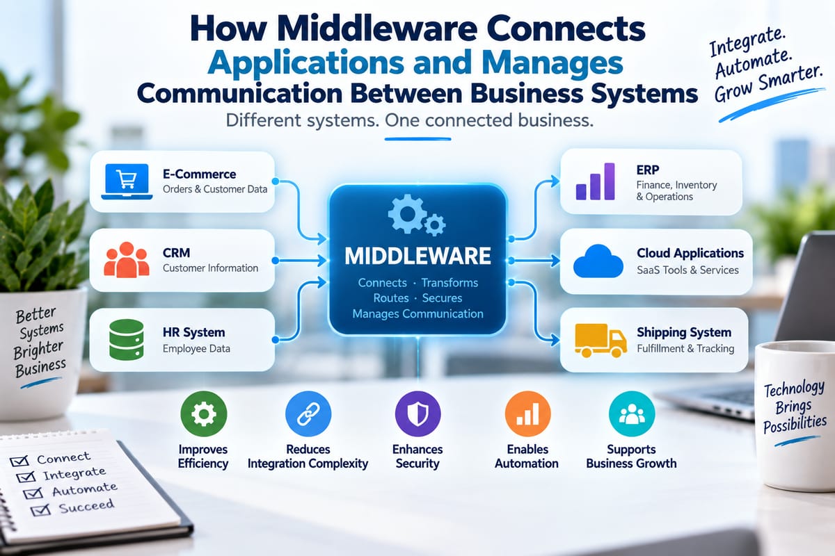 How Middleware Connects Applications and Manages Communication Between Business Systems