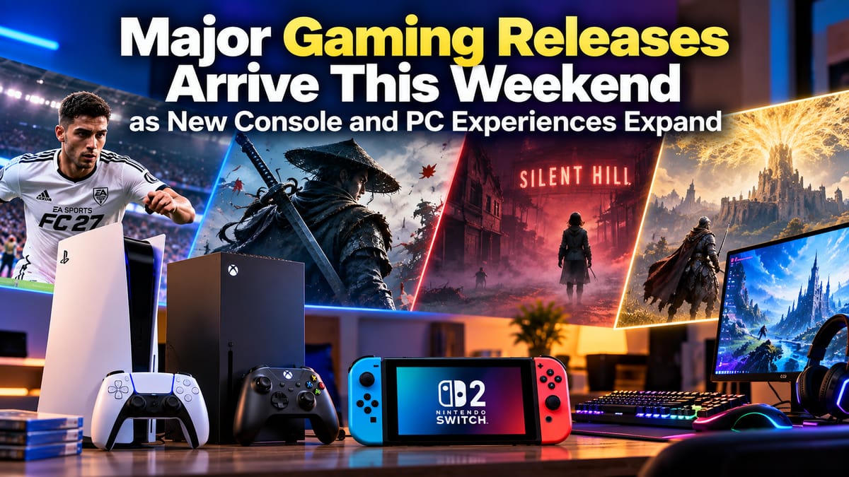 Major Gaming Releases Arrive This Weekend as New Console and PC Experiences Expand